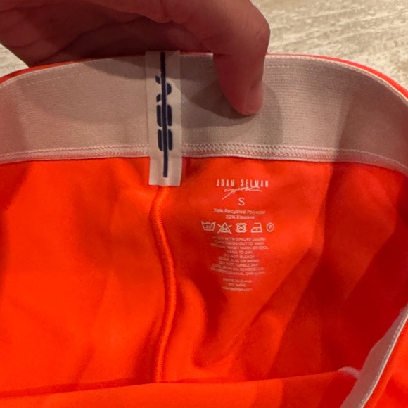 Adam Selman Sport French Cut Booty Bike Shorts in Watermelon‎ - Picture 4 of 5